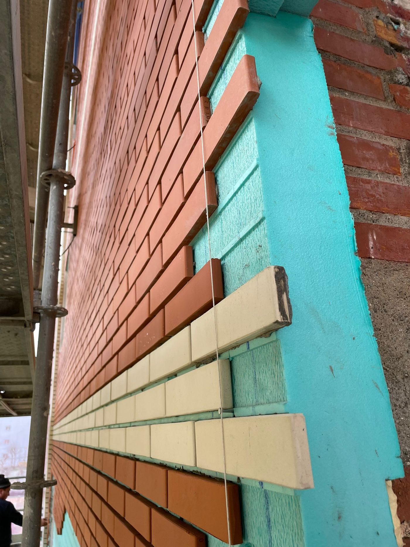 Aislamiento de fachada en proceso